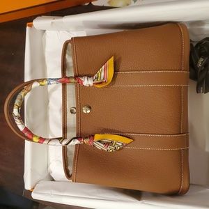 Authentic Hermes Garden party 30 Gold/ Silver hardware